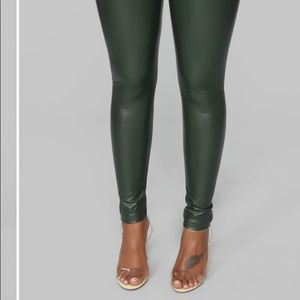 Fashion nova Faux Leather Tummy Tuck Leggings